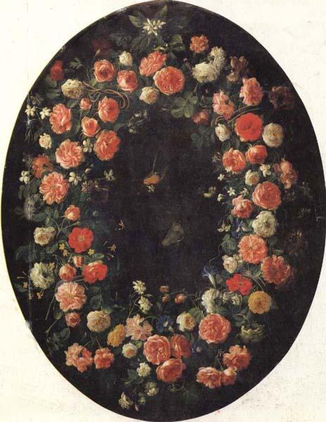 Giovanni Stanchi Garland of Flowers and Butterflies oil painting image